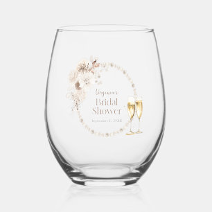 Pearls Prosecco Wine Glasses