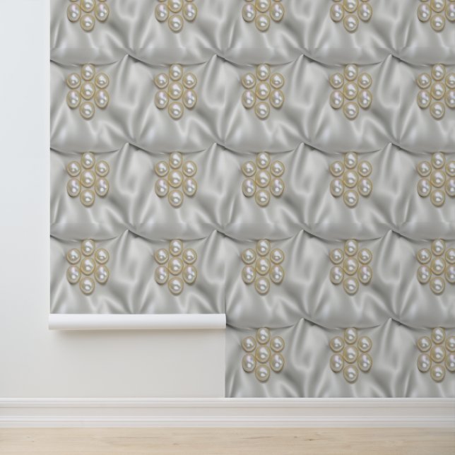 Pearls & Satin Wallpaper (Application)