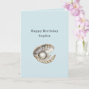 Pearls Shell Birthday Card