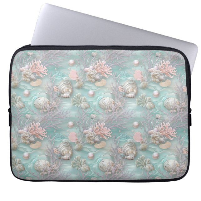 Pearls Under The Sea Laptop Sleeve (Front)