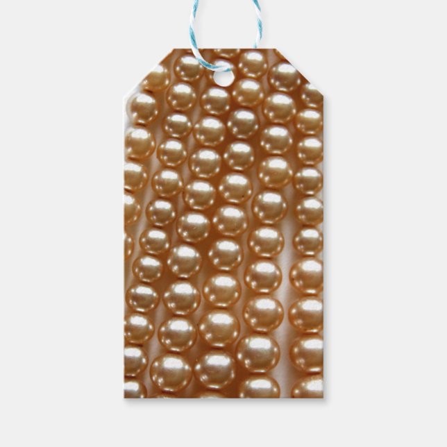 Pearls - vintage jewellery gift tags (Front)