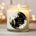 Pearls White Floral Art Deco Gatsby 20s Birthday  Classic Round Sticker<br><div class="desc">Personalise these vintage art deco floral Great Gatsby roaring 20s theme round sticker labels easily and quickly, simply press the Edit Using Design Tool button to further re-arrange and format the style and placement of the text.  Featuring ivory white orchid and lily floral, sparkling pearls, art deco elements, a flapper...</div>