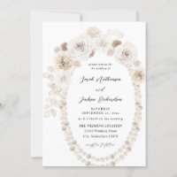 Pearls & White Floral Wedding