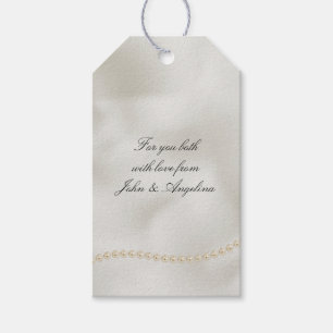 Pearls White Luxe Gift Tags