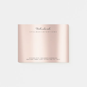 Pearly Blush Name Web Telephone Number Pink Post-it Notes