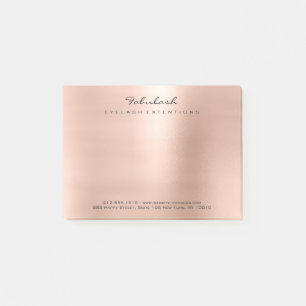 Pearly Blush Pink Rose Gold Powder Minimal Post-it Notes