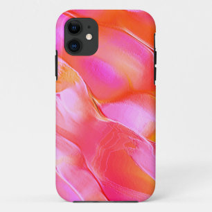 Pearly pink and orange polished rock Case-Mate iPhone case
