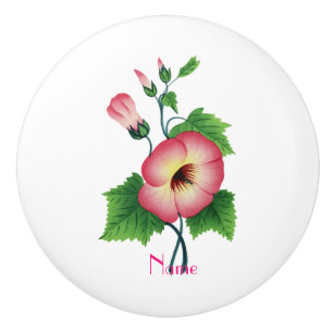 Pearly Pink Flowers Thunder_Cove Ceramic Knob