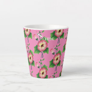 Pearly Pink Flowers Thunder_Cove Latte Mug