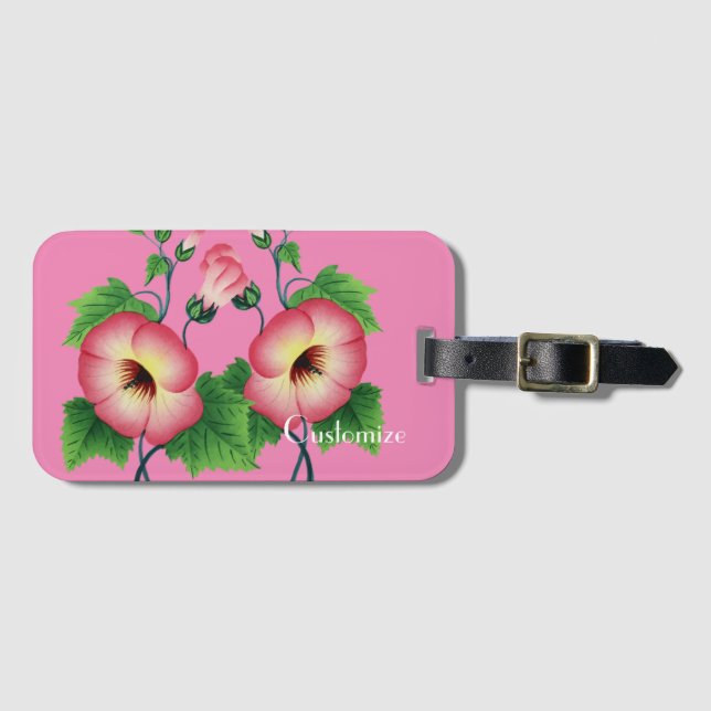 Pearly Pink Flowers Thunder_Cove  Luggage Tag (Front Horizontal)