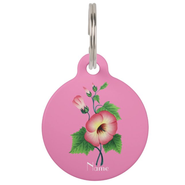 Pearly Pink Flowers Thunder_Cove  Pet Tag (Front)