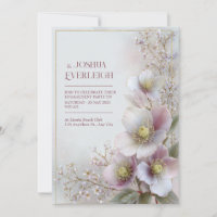 Pearly Pink Hellebore Ethereal Botanical Frame