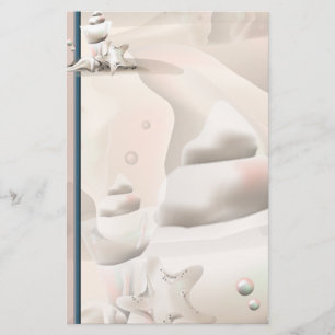 Pearly Seashells Ocean Beach Stationery