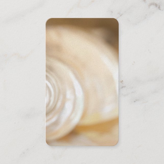 Pearly White Sea Shell Marine Nature Business Card (Front)