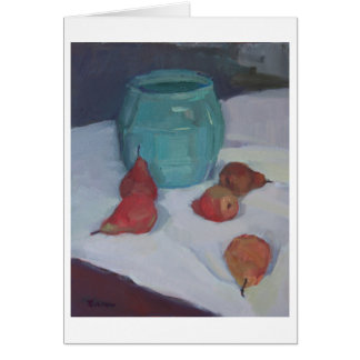 'Pears and Ceramic Pot' - a note from home