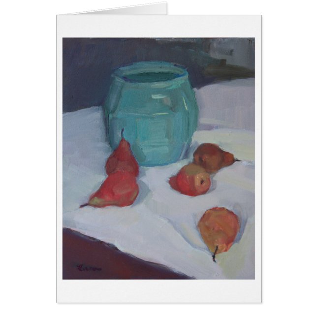 'Pears and Ceramic Pot' - a note from home (Front)
