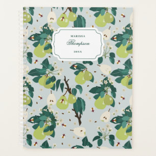 Pears & Bees in a Botanical Floral Garden Recipe Planner