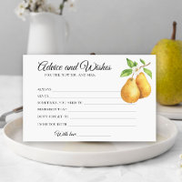 Pears Bridal Shower Advice and Wishes