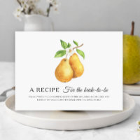 Pears bridal shower Recipe for the bride to be