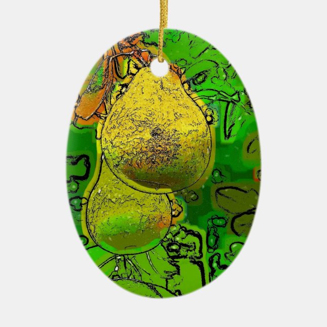 PEARS CERAMIC TREE DECORATION (Front)