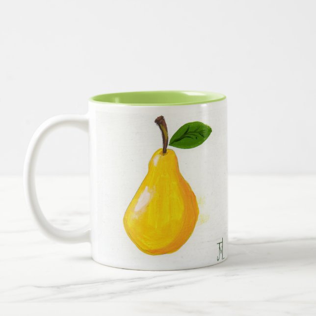 Pears & Cherries by JML Two-Tone Coffee Mug (Left)