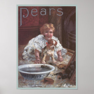 Pears Child and Dog Poster