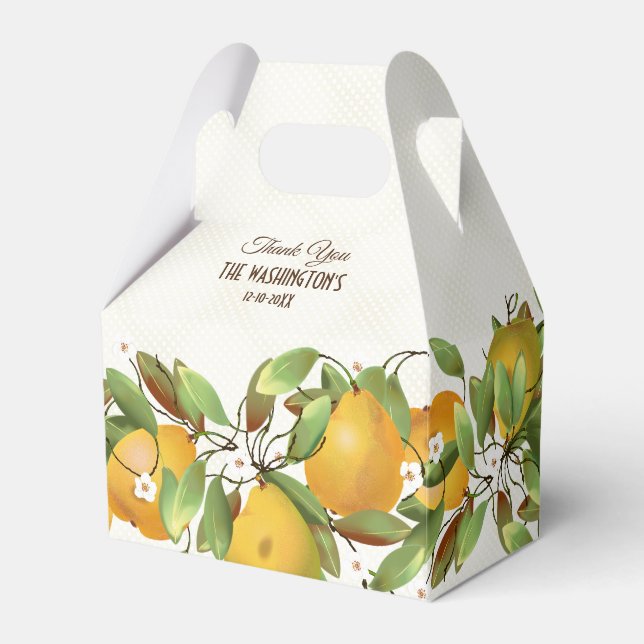 Pears Fruit Botanical Favour Box (Front Side)