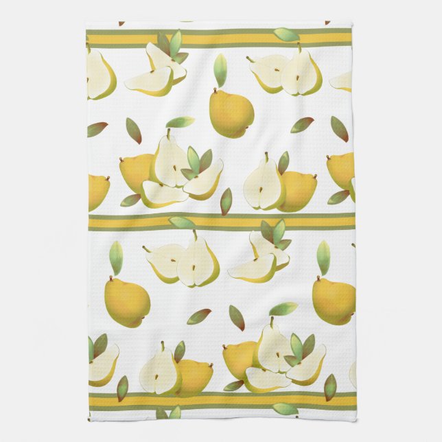 Pears Fruit Botanical Tea Towel (Vertical)
