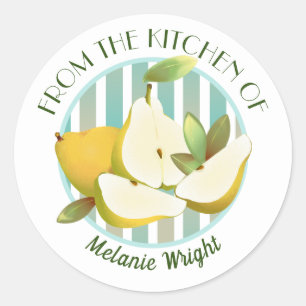 Pears Fruit Canning Classic Round Sticker