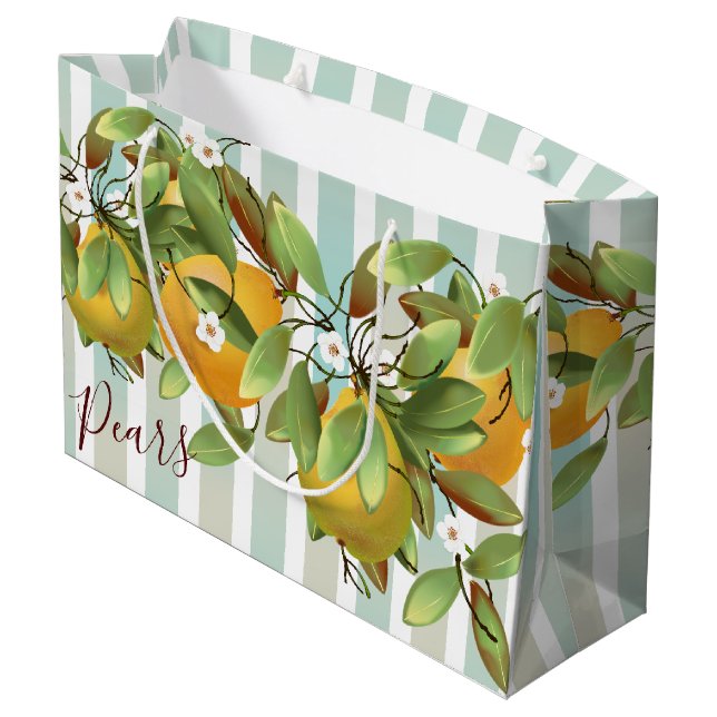Pears Fruit Large Gift Bag (Back Angled)