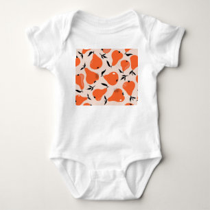 Pears Galore: Colourful Vintage Wallpaper Baby Bodysuit