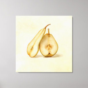 Pears - My Sweet And Perfect Half Canvas Print