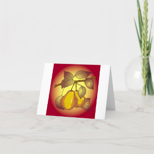 Pears On A Tree Thank You Card