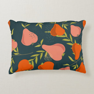 Pears Overlap: Colourful Vintage Wallpaper Decorative Cushion