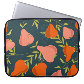 Pears Overlap: Colourful Vintage Wallpaper Laptop Sleeve