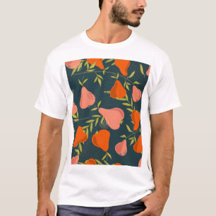 Pears Overlap: Colourful Vintage Wallpaper T-Shirt