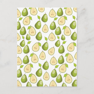 Pears Pattern Postcard