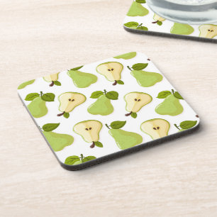 Pears print coaster