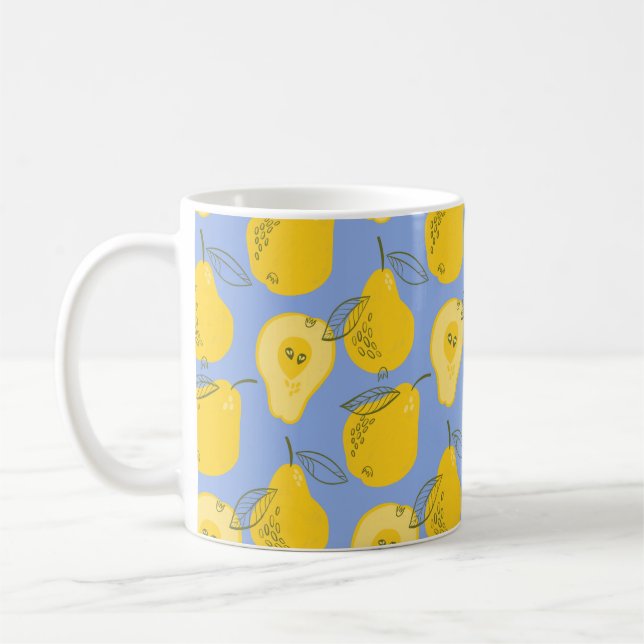 Pears seamless pattern coffee mug (Left)