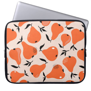 Pears seamless pattern. Hand drawn illustration wi Laptop Sleeve