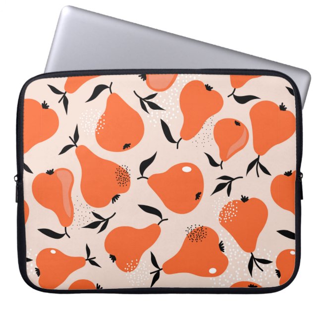 Pears seamless pattern. Hand drawn illustration wi Laptop Sleeve (Front)