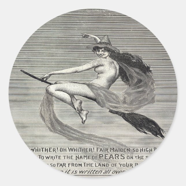 Pears Soap Witch Classic Round Sticker (Front)