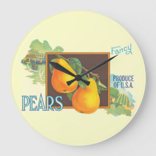 Pears Vintage Crate Art Wall Clock