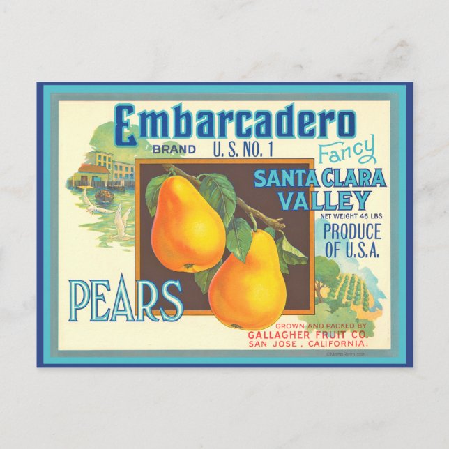 Pears Vintage Scenic Label Art Postcard (Front)