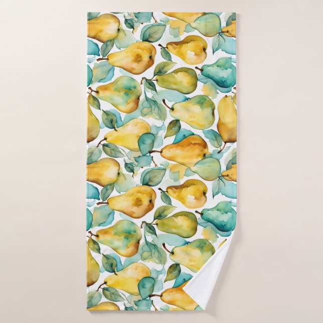 Pears Watercolor Art  Bath Towel Set (Bath Towel)