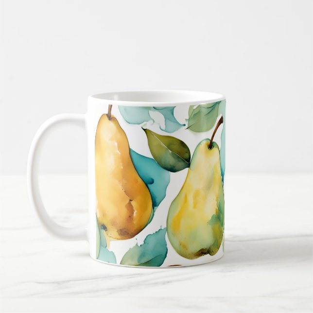 Pears Watercolor Art  Coffee Mug (Left)