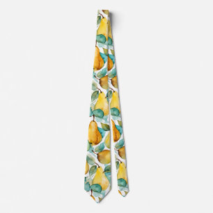 Pears Watercolor Art Tie