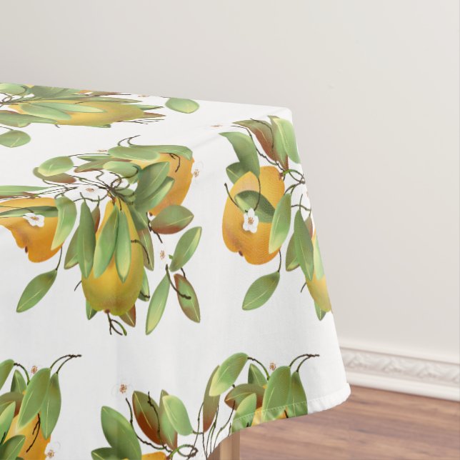 Pears with Flowers Tablecloth (In Situ)