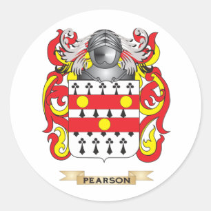 Pearson Coat of Arms (Family Crest) Classic Round Sticker