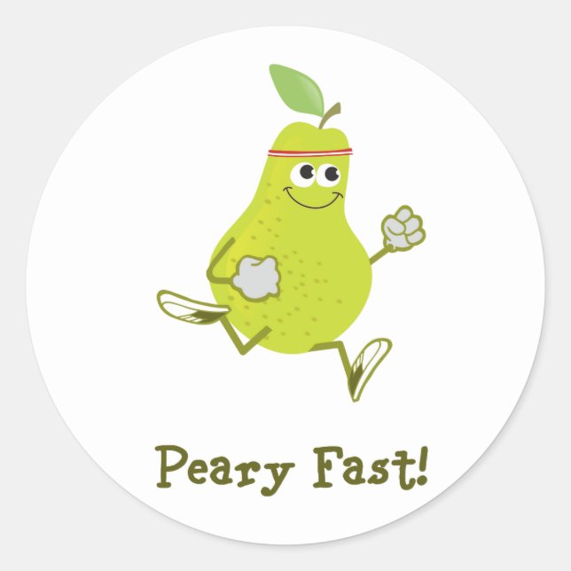 Peary Fast! Classic Round Sticker (Front)